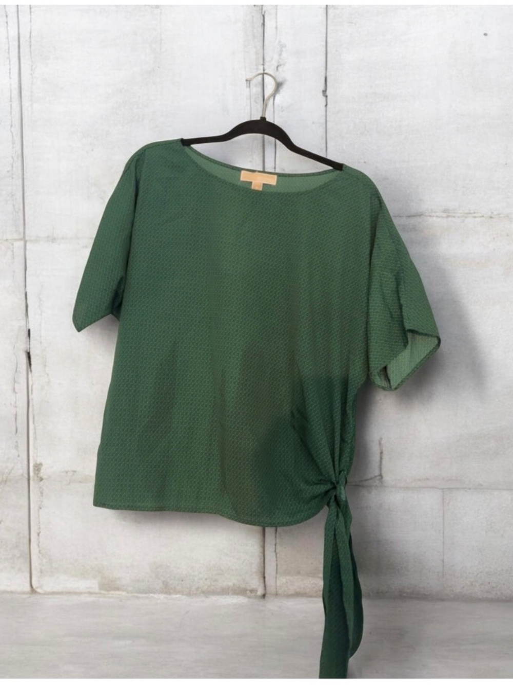 Like New ~ Michael Kors Green Side Tie Top ~ Size M